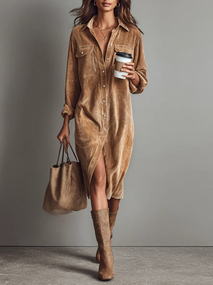 Aurovia - Chic Flared Hem Dress